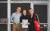 green-team_new-adventures-theatreroyal - Small Masthead Green Team champions from Norwich Theatre and Matthew Bourne's New Adventures holding a certificate from Julie's Bicycle